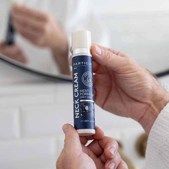 Particle Neck Cream for Men - Firming Cream, Lift and Moisturize The | Use on Saggy Skin or Turkey Anti Aging Triple Action with Collagen, Hyaluronic Acid, Retinol, 1 pack, 1.7 Fl Oz-FemmiqueWomen