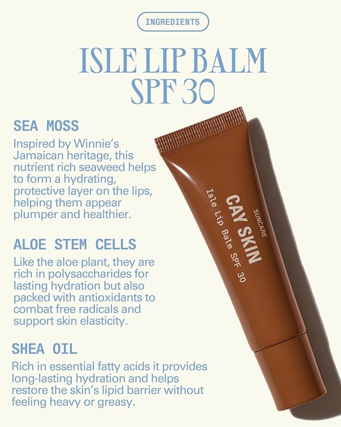 Cay Skin Isle Lip Balm SPF 30 – High Shine, Hydrating + Sheer Lip Gloss in Vanilla Brown Sugar Flavor – Formulated with Natural Ingredients for All Skin Tones – 3-Pack, Bad Gyal Berry-FemmiqueWomen