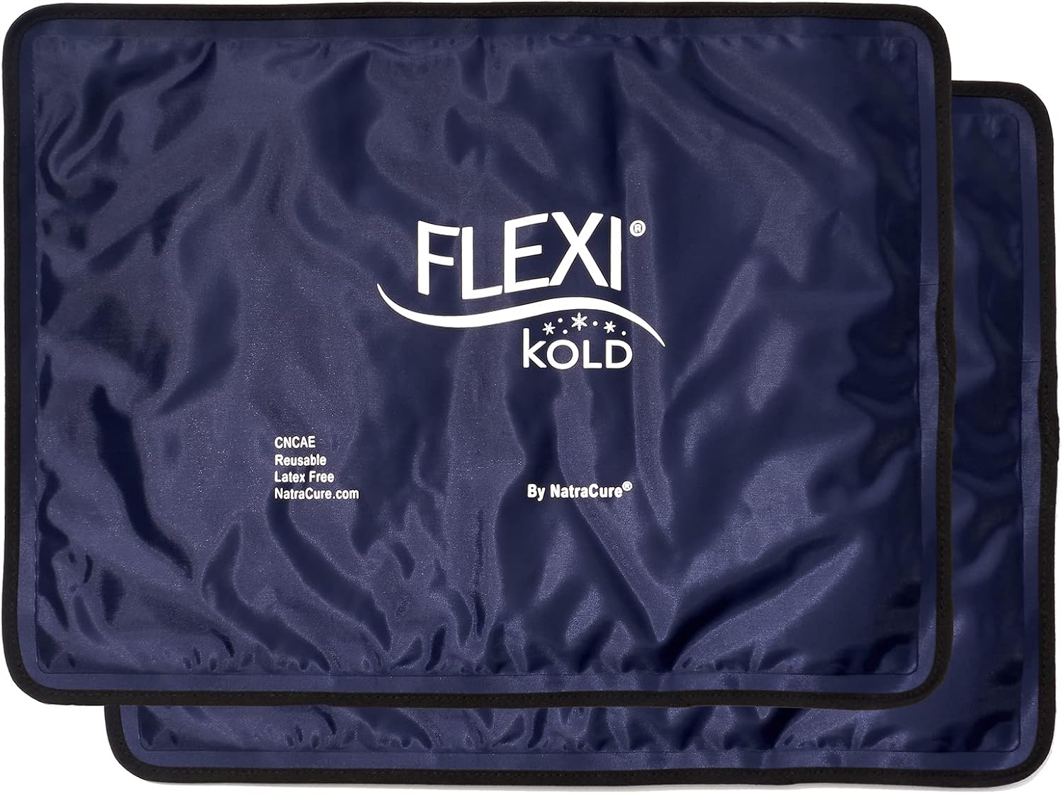 2 FlexiKold Gel Ice Packs (Standard Large: 10.5" x 14.5") - Reusable Cold Pack for Injuries, for Back Pain Relief, Migraine Relief Pad, After Surgery, Postpartum, Headache, Shoulder - 6300-COLD 2PK-FemmiqueWomen