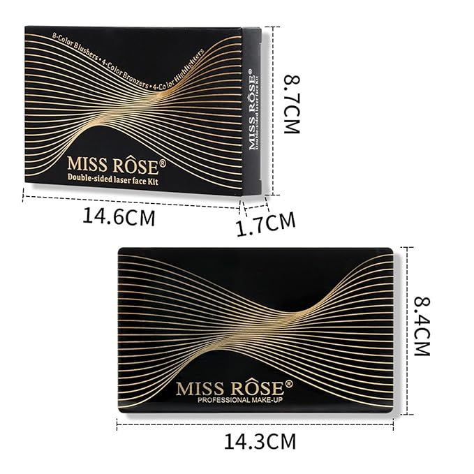 16 Colors Blush Contour Highlighter Makeup Palette with Brush, Shimmer Matte Mineral Face Blush Powder for Cheek, All in One Face Sculpting Bronzer Blusher Illuminator Concealer Palette-FemmiqueWomen