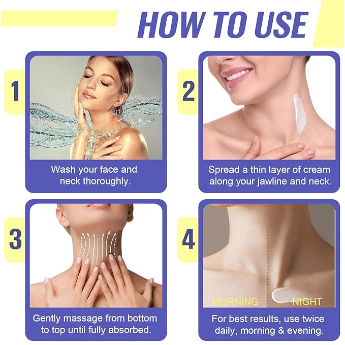 Neck Firming Cream, Neck Cream for Tightening & Neck Lift, Anti-Aging Neck Cream for Wrinkles 1.7 Fl.Oz-FemmiqueWomen