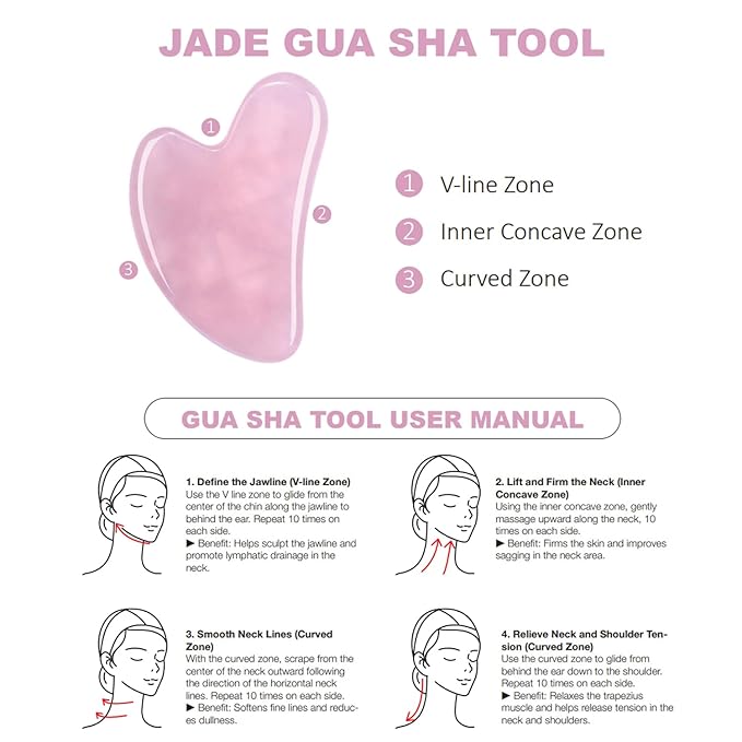 Neck Firming Cream with Gua Sha Tool, Neck Tightening Cream for Crepey Skin, Moisturizing and Lifting Neck Cream for Fine Lines and Sagging Skin 50g-FemmiqueWomen