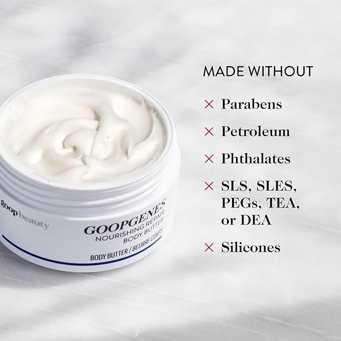 goop Beauty Body Butter | Lotion for Dry Skin | Nourishing Butters & Botanical Extracts | Hydrating & Firming Cream | 6.1 fl oz-FemmiqueWomen