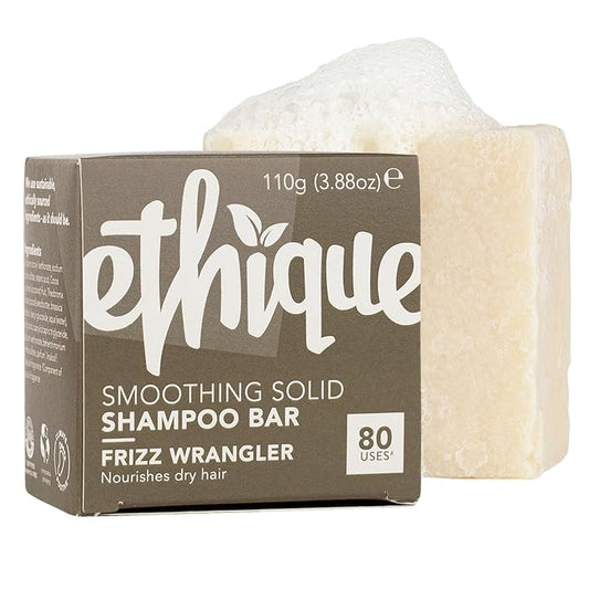 Ethique Frizz Wrangler - Smoothing Solid Shampoo Bar for Dry & Damaged Hair - Vegan, Eco-Friendly, Plastic-Free, Cruelty-Free, 3.88 oz(Pack of 1)-FemmiqueWomen