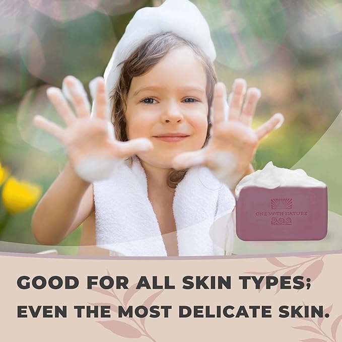 One With Nature Dead Sea Salt Sandalwood Soap 7oz 3-Pack – Purifying and Exfoliating Soap Bar with Dead Sea Minerals and Sandalwood for Face & Body, for Men & Women-FemmiqueWomen