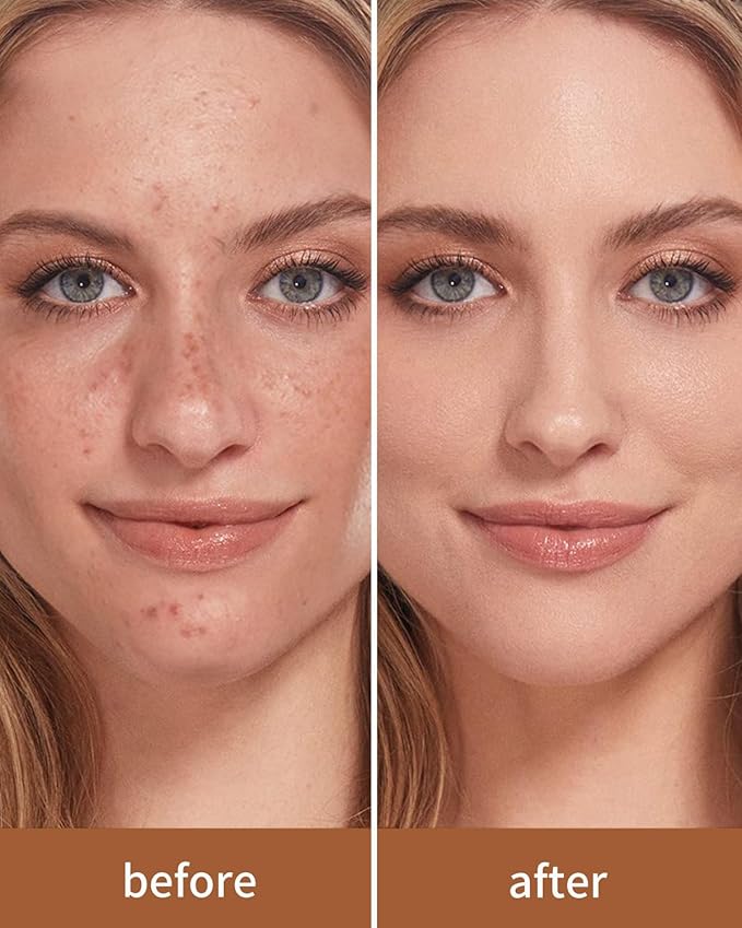 EIGSHOW Foundation and Concealer Brush, Dual Ended Makeup Brush For Flawless Foundation Coverage, Under Eye Concealer, Vegan & Cruelty-free (D110-Beige)-FemmiqueWomen