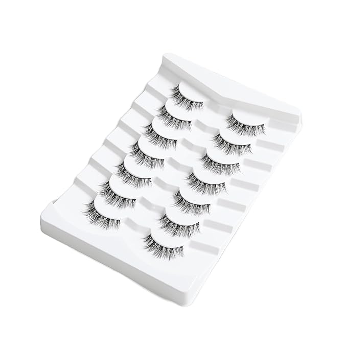 Natural Lashes Wispy Lashes Everyday Natural Look Flared Eyelashes False Eye Lashes Soft Fluffy Lashes False Eyelashes 7 Pairs D20-FemmiqueWomen