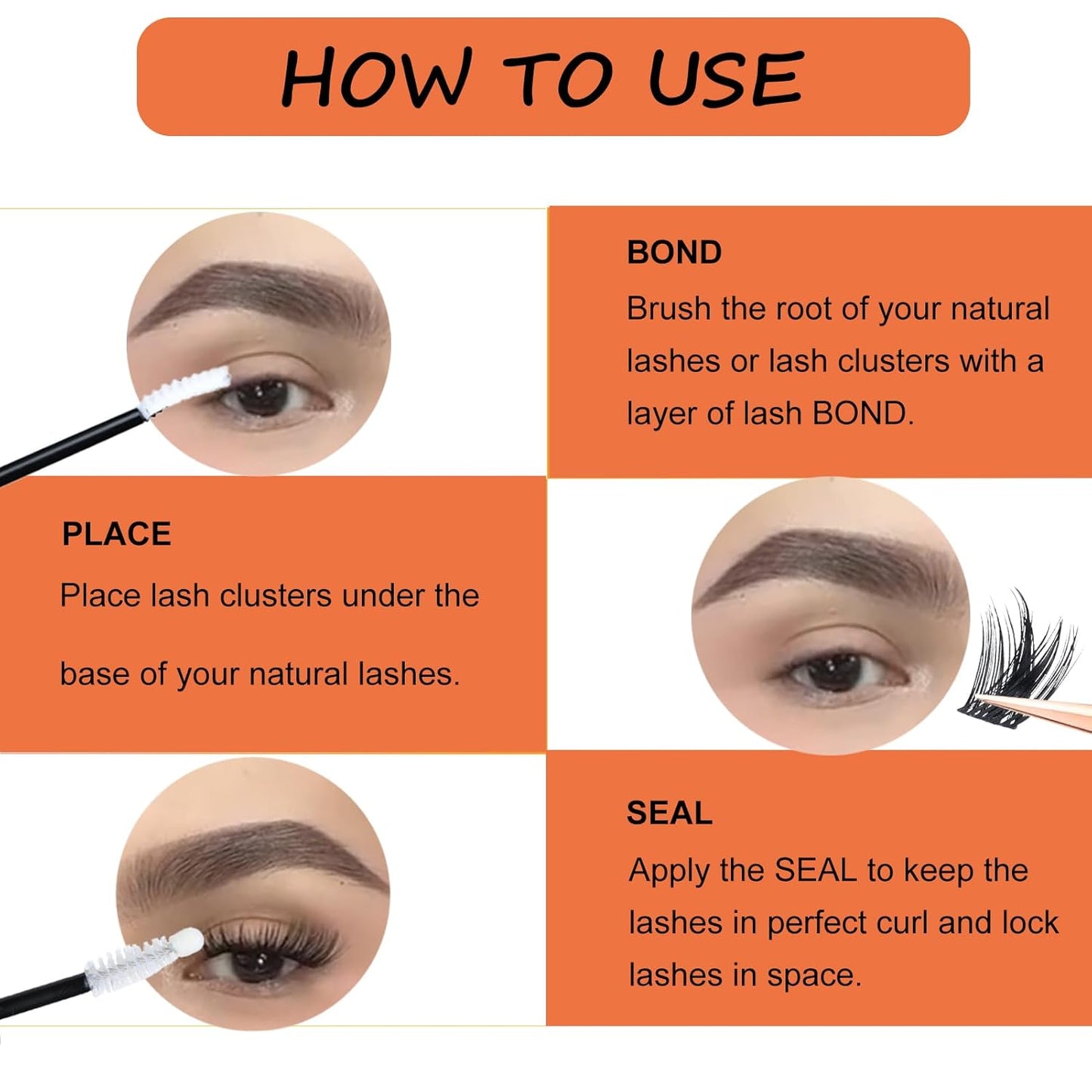 Eyelash Clusters Fluffy Lash Clusters Wispy Individual Lashes WideSpan Cluster Eyelash Extensions Natural Cluster Lashes Ultra-Thin Band (Magic-0.07D-Mix8-16)-FemmiqueWomen