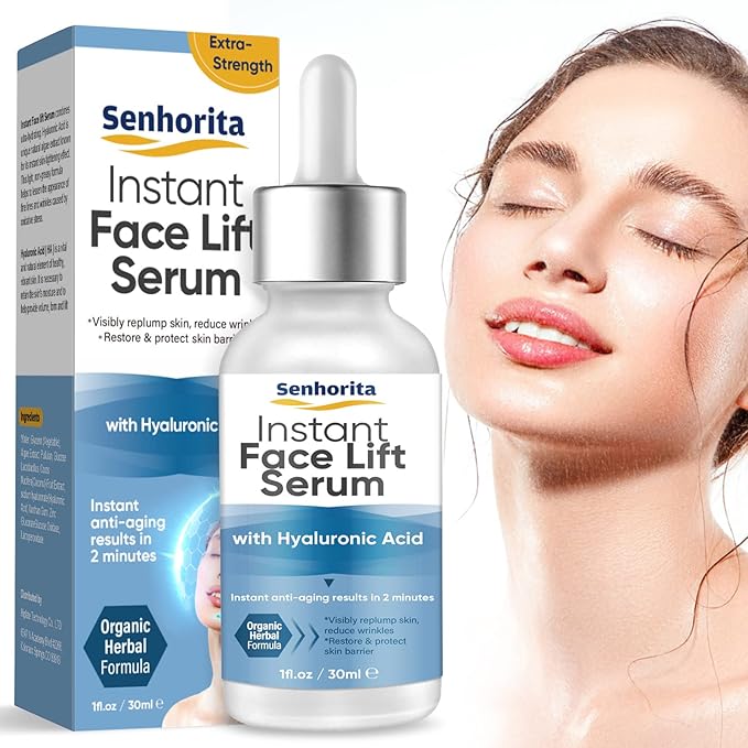Instant Face Lift Serum, Temporary Skin Lifting & Tightening Serum, Effective Smooth Fine Lines, Wrinkles & Visibly Hide Loose Sagging Skin-FemmiqueWomen