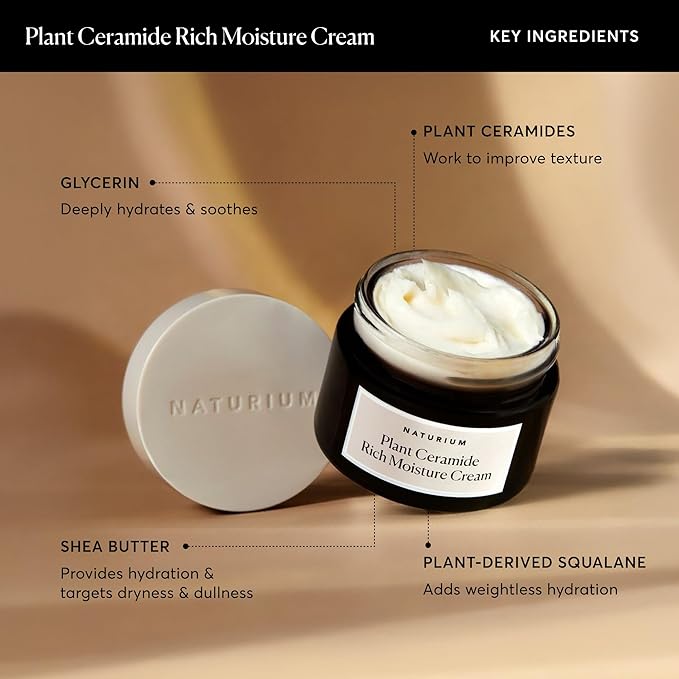 Naturium Plant Ceramide Rich Moisture Cream, Hydrating & Anti-Aging Skincare, 1.7 oz-FemmiqueWomen