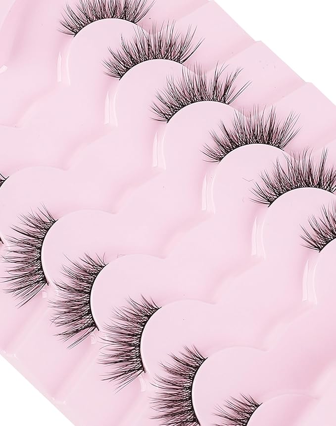 Onlyall Half Eyelashes Corner Lashes Natural Lashes Half Lashes Wispy End Lashes Corner Eyelashes 3/4 Lashes 7 Pairs C19-FemmiqueWomen