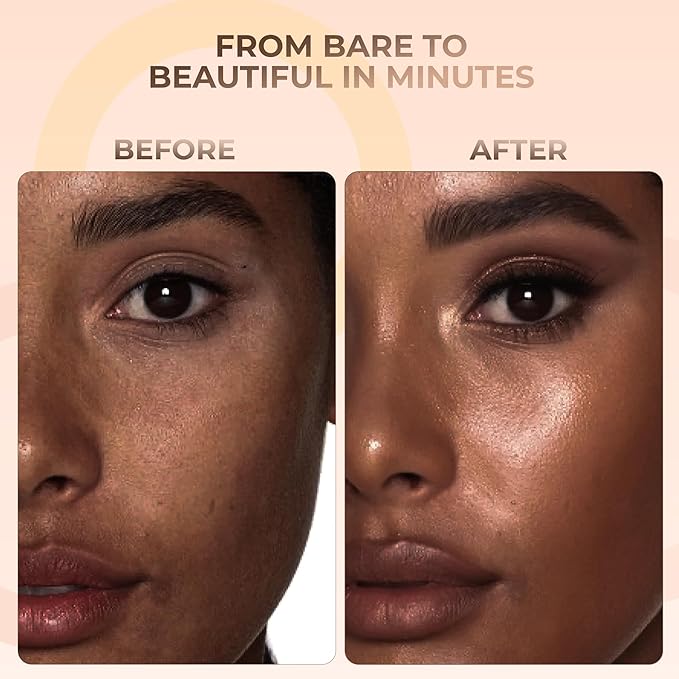 (8 Ounce) (EBONY) Foundation Powder Refill By Sweet Face Minerals, Lightweight Mineral Loose Makeup Powder with SPF 20, Full Coverage Flawless Finish, Talc-free, Cruelty-Free, Refillable Pouch-FemmiqueWomen