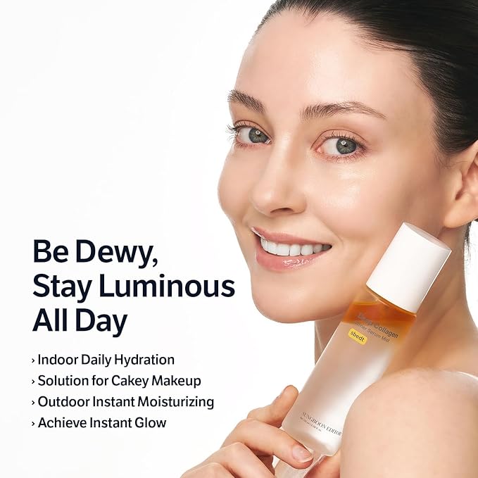 SUNGBOON EDITOR Deep Collagen Barrier Serum Mist | Real Collagen, Multi Peptides, Hydration, Wrinkle Care for Dry Skin, Wrinkles, Korean Moisturizer, Korean Skin Care, Glass Skin Mist-FemmiqueWomen