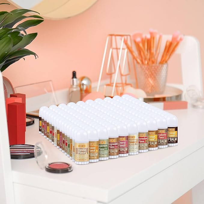 150 Pcs Mini Sunscreen Lip Balms Bulk SPF 30 Lip Balm Sticks Favors with Sunscreen SPF Employee Staff Appreciation Gifts Bulk Team Coworkers Christmas Party Gifts for Travel Beach-FemmiqueWomen