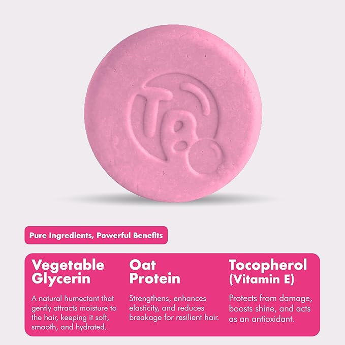 Hydrolyzed Oat Protein + Squalane Shampoo Bar for Girls - 4.5oz - For all Hair Types - Gentle on sensitive Eyes & Scalp - Natural, Tear-Free, Sulfate & Paraben-Free - Made in USA - 4.5oz-FemmiqueWomen