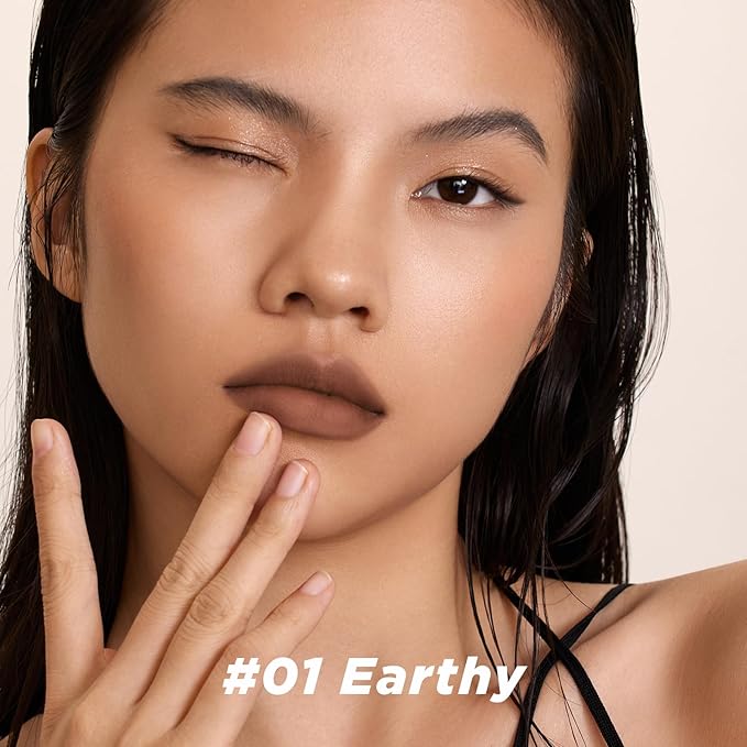 ITY Velvet Matte Finish Lip Stain-Mousse Textured Lip Clay, Nude Shade, Conceals Lip Lines, Rich Pigment Lip Tint Lipsticks, 0.14 oz (4g) in Earthy-FemmiqueWomen