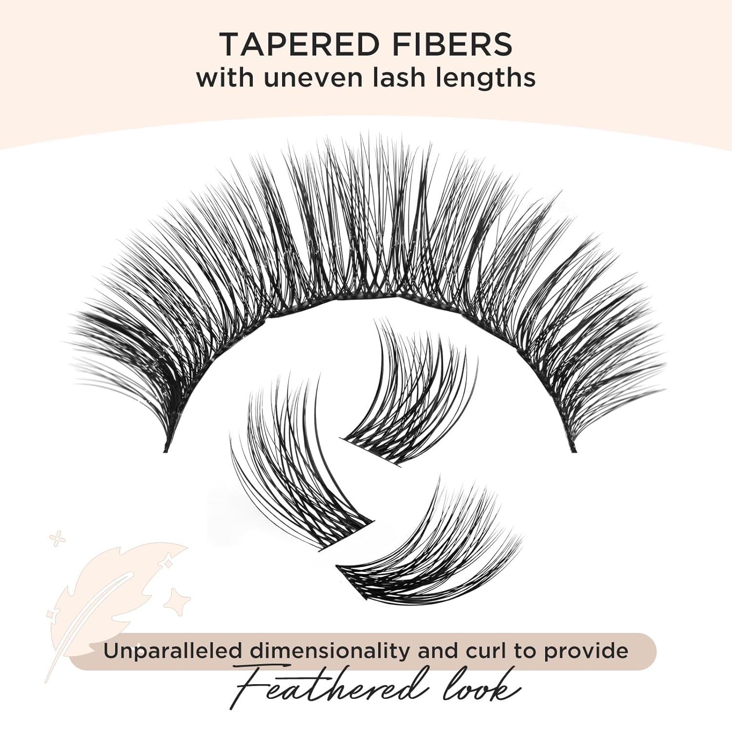 PopUp Lash Clusters, DIY Eyelash Extensions Mega Volume Individual Lashes Eyelash Clusters Extensions Wispy Lashes Cluster DIY at Home(703)-FemmiqueWomen