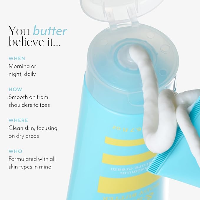 Bliss Body Butter - Lemon and Sage Body Butter - Maximum Moisture Cream - 32 Fl Oz - Body Lotion for Dry Skin - Long-Lasting Moisturizer for Women & Men - Vegan & Cruelty-Free-FemmiqueWomen