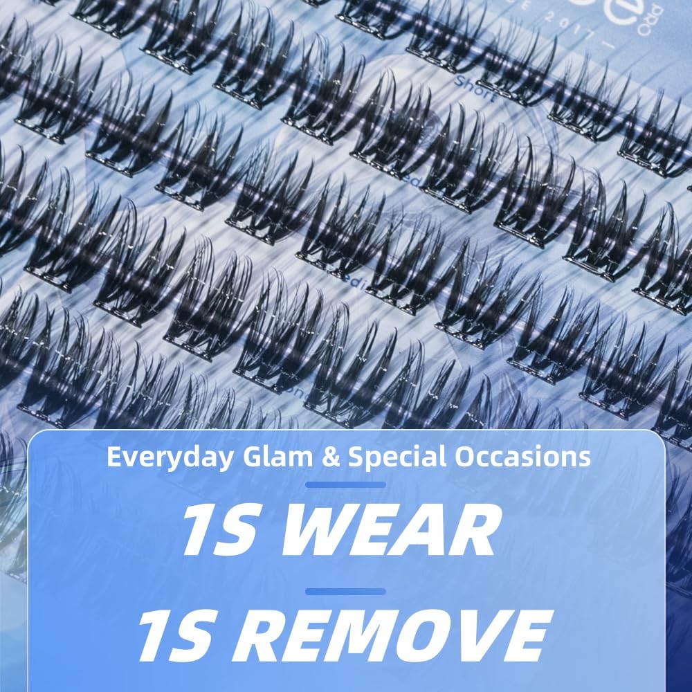 Self Adhesive Eyelashes Clusters Natural Look Wispy Press On Lash Clusters Pre Glued Eyelash Clusters Reusable No Glue Needed Lash Extensions-FemmiqueWomen