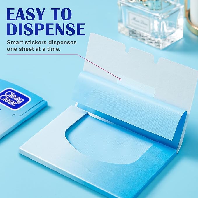 Oil Blotting Sheets From China Replacment for Clean&Clear Oil Absorbing Sheets,2 Pack(total 120sheets) Oil Control Film for Face,High-performance Handy Face Blotting Paper for Oily Skin-FemmiqueWomen