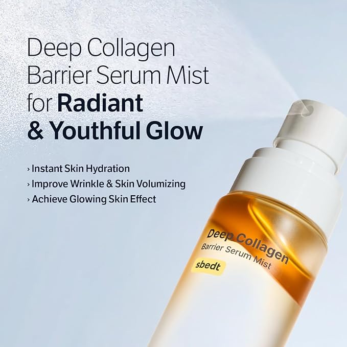 SUNGBOON EDITOR Deep Collagen Barrier Serum Mist | Real Collagen, Multi Peptides, Hydration, Wrinkle Care for Dry Skin, Wrinkles, Korean Moisturizer, Korean Skin Care, Glass Skin Mist-FemmiqueWomen
