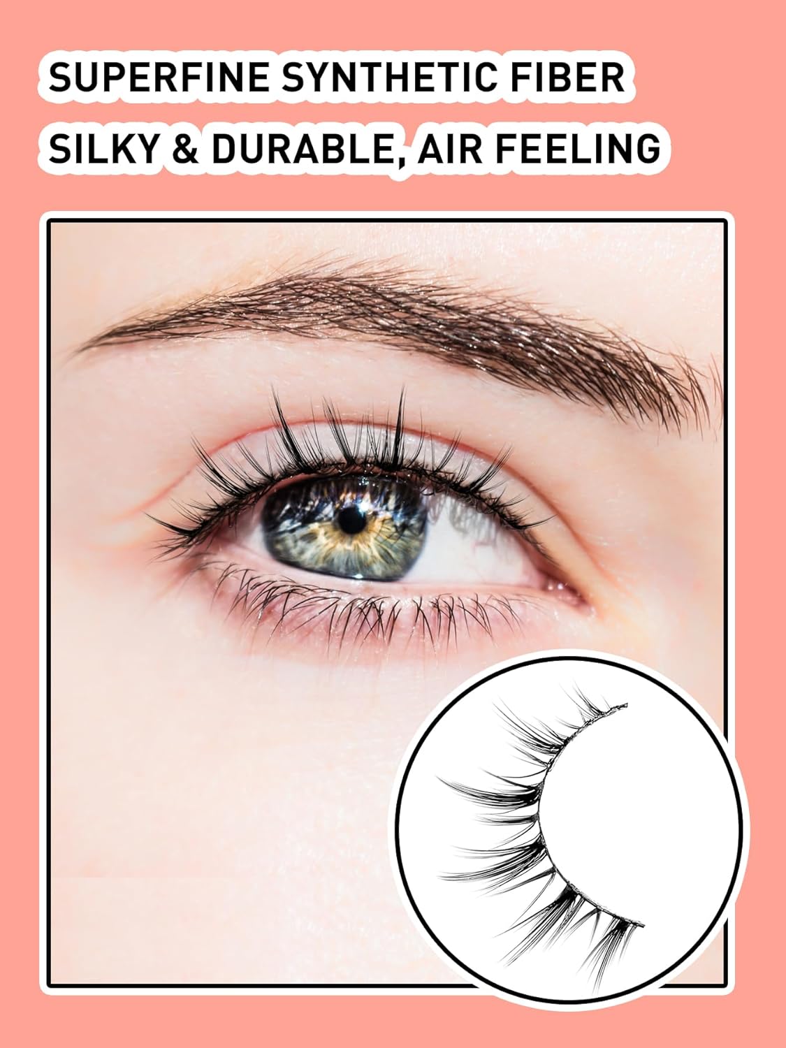 Manga Lashes Natural Look Anime Eyelashes Wispy 3D Volume 0.1MM Thin Band Manhua Lash Korean Asian Style 10mm Short Eyelash C Curl 7 Pair Siligli-FemmiqueWomen