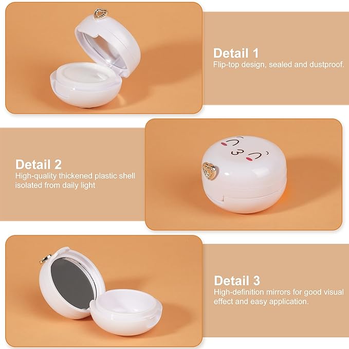 2 Pack Lip Balm Containers,Plastic Portable Empty Lip Balm Container with Mirror and Silicone Lip,Empty Lipstick Dispenser Box for Travel,Home-FemmiqueWomen