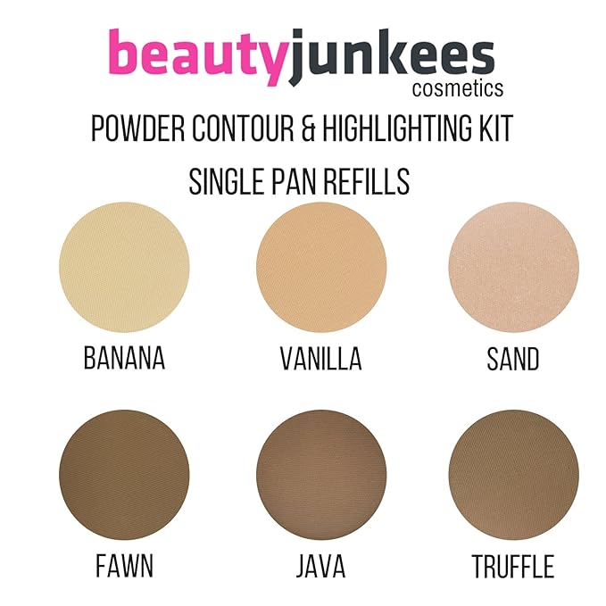 Java Matte Powder Contour Makeup – 37 mm Magnetic Palette Refill Pan for Contouring Highlight Make Up Kit by Beauty Junkees, Professional Quality Paraben Gluten Cruelty Free Cosmetics-FemmiqueWomen