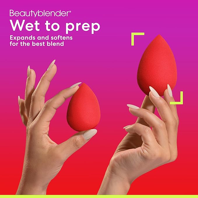 Beautyblender® | Ruby Beauty Blender Makeup Sponge, Super-Soft Foam Easily Blends Foundations, Powders & Creams, Made in USA, Reusable, Washable, Streak Free Application, Vegan, Cruelty Free-FemmiqueWomen