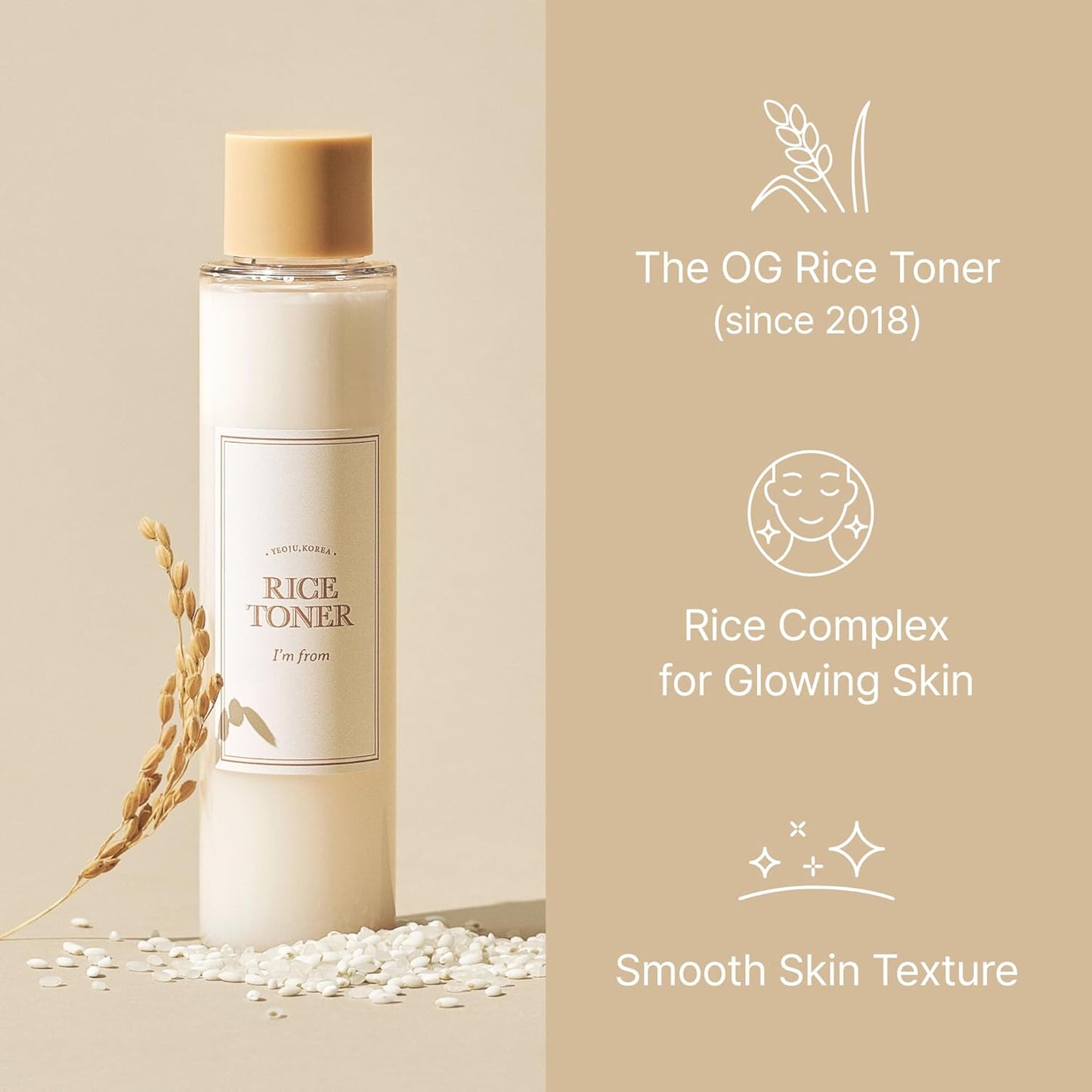I'm From Rice Toner Special Set 11.15 Fl Oz, Limited Edition, Hydrating for Dry Skin, Vegan, Alcohol Free, Fragrance Free, Peta Approved, K Beauty Toner, Gift Set for Women-FemmiqueWomen