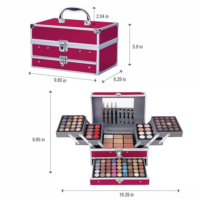 132 Color All- In- One Makeup For Women Full Kit,Professional Makeup Kit,Makeup Gift Set for Women &Girls,Include eyeshadow/lipstick/concealer/Lip Gloss/Eyeliner/Mascara/Makeup Brushes(Pink)-FemmiqueWomen