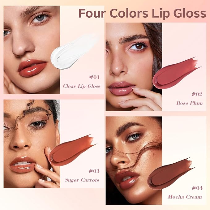 3 Pcs Cosmetic Sets 12 colors 4-Function cosmetic stick +Nonstick Raincoat Lip Gloss（3 colors+Clear Lip Gloss）+Liquid Eyeshadow in Four Colors Sets Waterproof-FemmiqueWomen