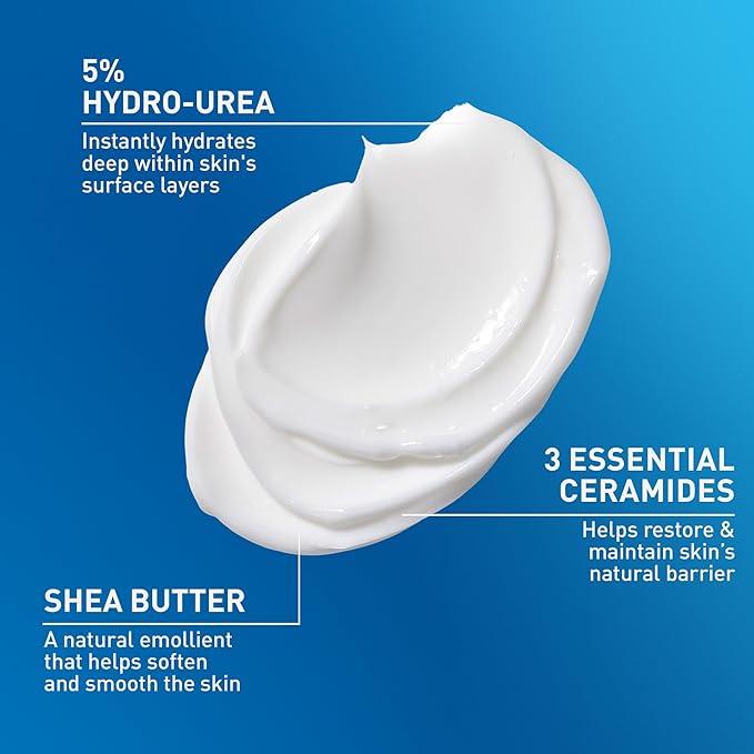 CeraVe Intensive Moisturizing Cream, Body Moisturizer With Shea Butter, 72H Hydration + Skin Barrier Repair, Fragrance-Free Body Lotion For Extremely Dry Skin, 8oz-FemmiqueWomen