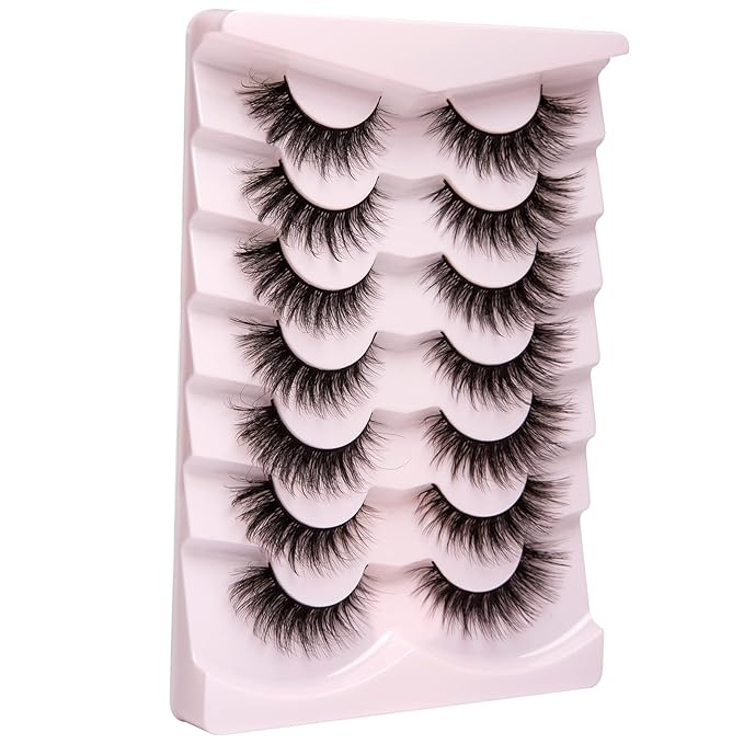 Onlyall Lashes Mink False Eyelashes Natural Wispy Lashes Soft Faux Mink Lashes Fluffy False Lashes 16MM A04-FemmiqueWomen
