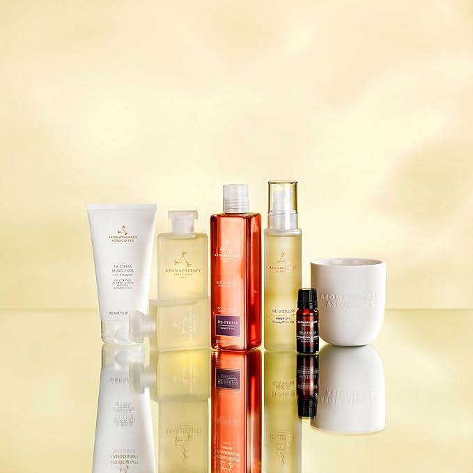 Aromatherapy Associates De-Stress Body Oil Made with Ginger and Rosemary Essential Oils and Arnica Flower Extract (3.4 fl oz)-FemmiqueWomen