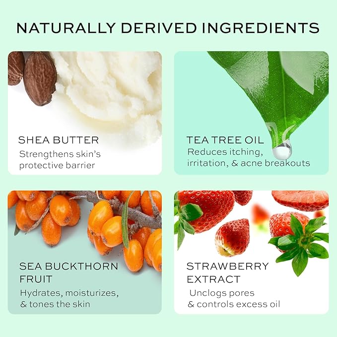 Face Moisturizer with Hyaluronic Acid Face Cream for Kids - Facial Cream & Gentle Moisturizer with Strawberry Extract & Vitamin E - Daily Facial Cream Moisturizer for Dry & Sensitive Skin 50ml-FemmiqueWomen