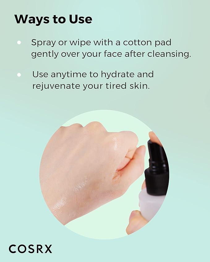 COSRX Alcohol-Free Cica Toner, 150ml / 5.07 fl.oz | Spray-type Korean Toner with Centella Asiatica for Hydrating & Soothing Redness | Korean Skin Care, Not Tested on Animals, Paraben Free-FemmiqueWomen