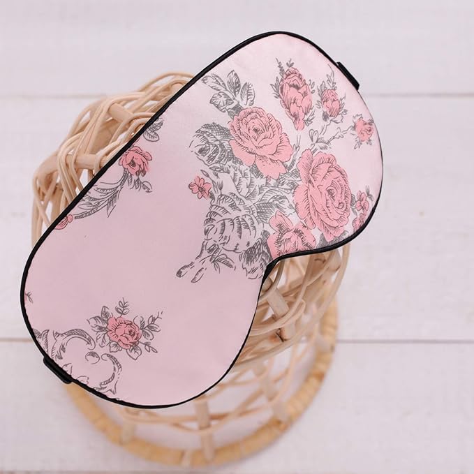 100% Pure Silk Eye Mask Sleep Eye Mask Eye Cover Eyeshade Sleeping Eye Mask Floral Colors (#1)-FemmiqueWomen