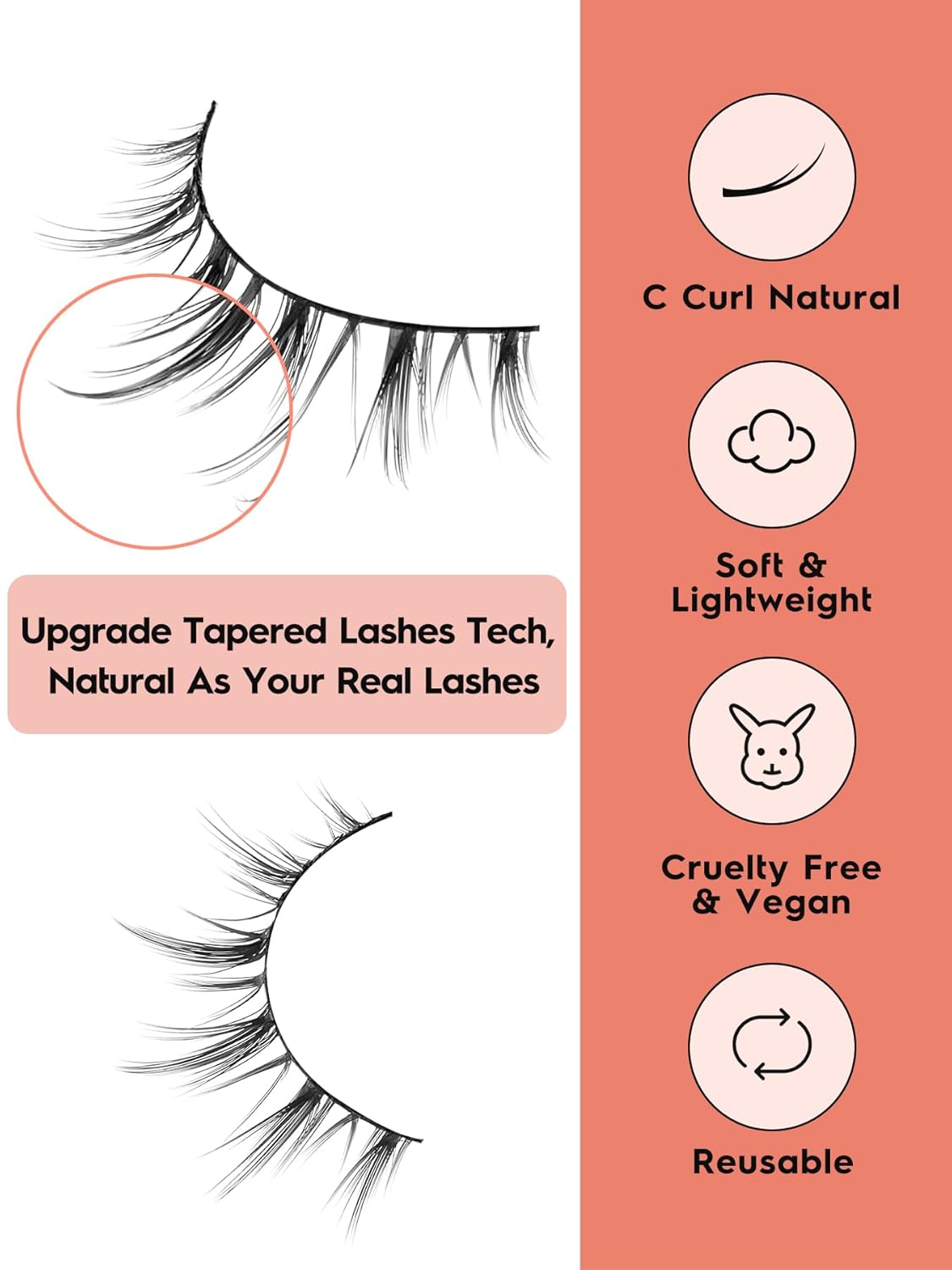 Manga Lashes Natural Look Anime Eyelashes Wispy 3D Volume 0.1MM Thin Band Manhua Lash Korean Asian Style 10mm Short Eyelash C Curl 7 Pair Siligli-FemmiqueWomen