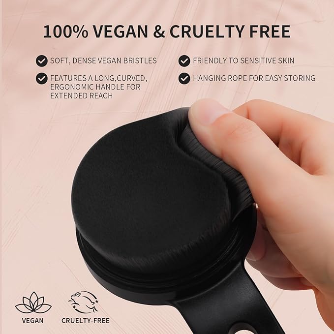 docolor Self Tanner Back Applicator, Plastic Long Handle Back Tanning Applicator Large Body Makeup Brush Vegan & Cruelty Free Self Tanner Brush For Self Tanner, Sunscreen, Bronzer, Foundation-FemmiqueWomen