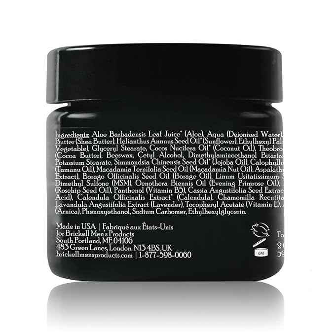 Brickell Men's Revitalizing Anti-Aging Cream For Men, Natural and Organic Anti Wrinkle Night Face Cream To Reduce Fine Lines and Wrinkles, 2 Ounce, Unscented-FemmiqueWomen