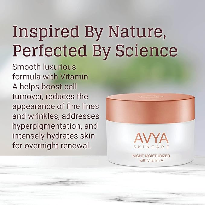AVYA Night Moisturizer (0.34oz) - Advanced Ayurvedic Skincare/Retinol Cream with Antioxidants/Reduces Fine Lines and Wrinkles-FemmiqueWomen