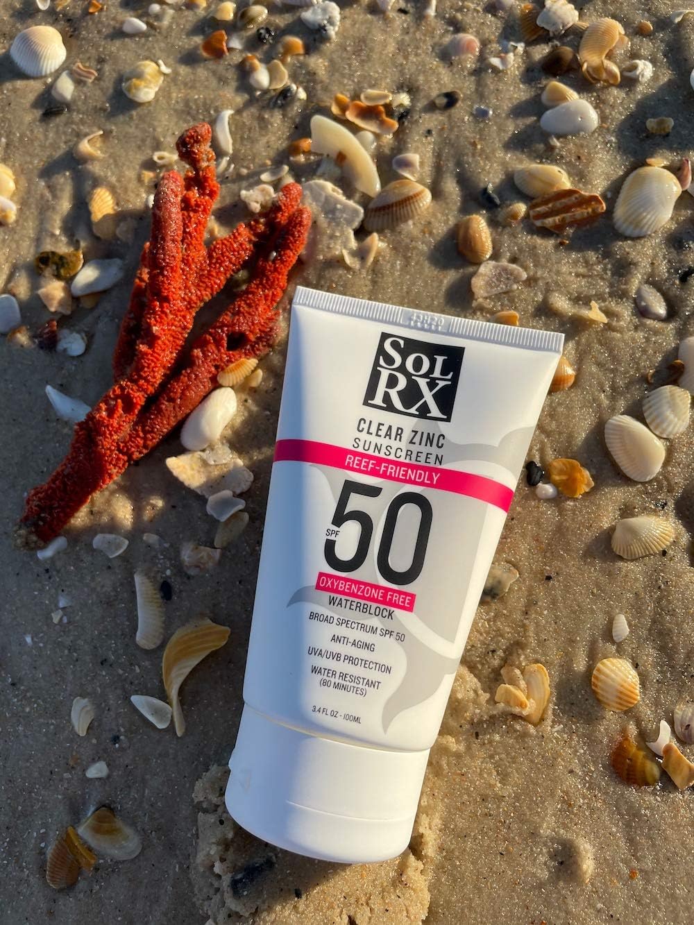 SolRX MINERAL+ SPF 50 Sunscreen - Zinc Oxide Sunscreen, Water Resistant Sunscreen, Reef Safe Sunscreen, Broad Spectrum Sunscreen for Face and Body-FemmiqueWomen