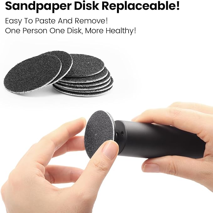 120pcs Replacement Sandpaper Refill Discs for Electric Foot File Callus Remover Tool for Men Women Dead Cracked Hard Skin (60 Grit+60 Grit)-FemmiqueWomen