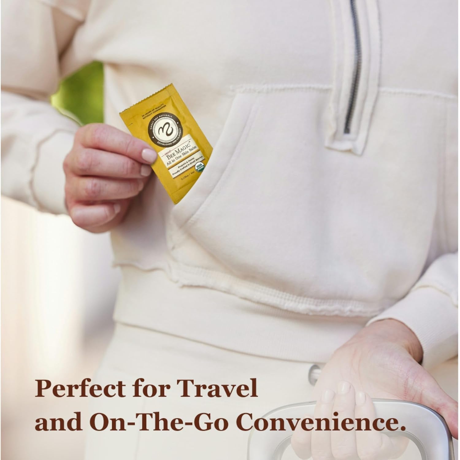 Sweet Bee Naturals All-in-One Skin Balm Sachets - 4ml Each, Certified Organic, Deep Moisture & Hydration for On-the-Go Skincare, Ideal for Busy Lifestyles, Travel-Friendly - 15 Pack-FemmiqueWomen