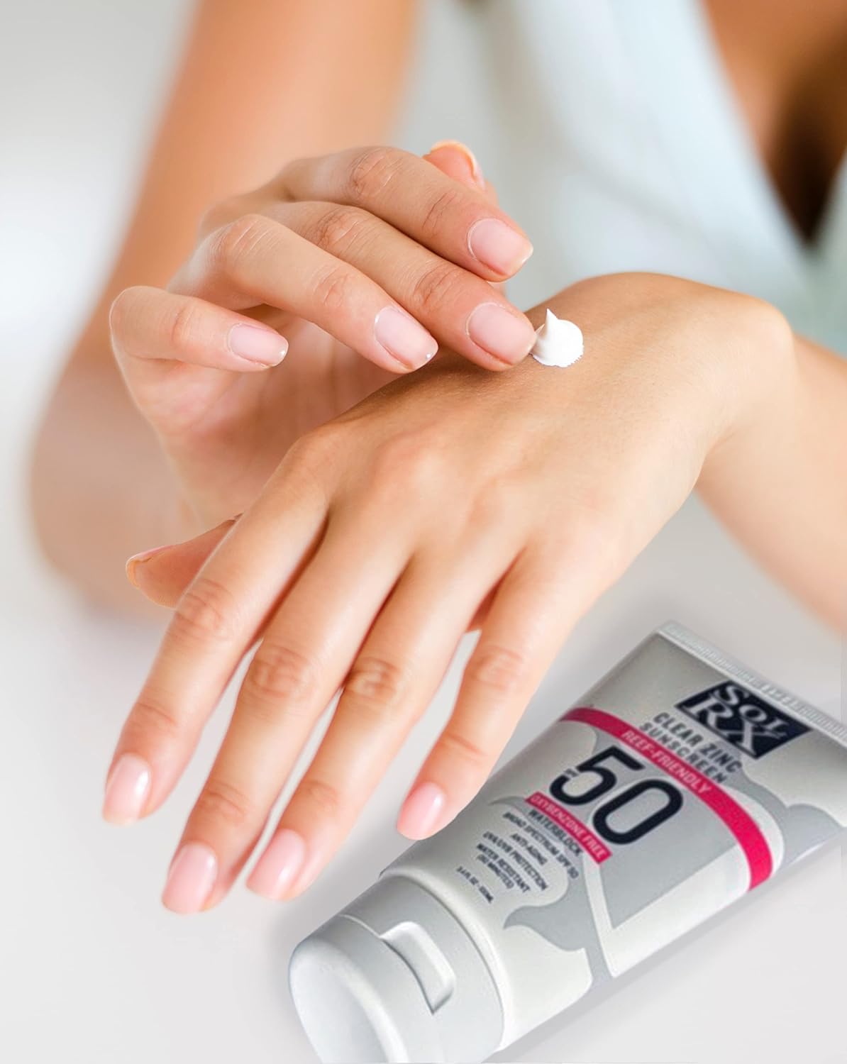 SolRX MINERAL+ SPF 50 Sunscreen - Zinc Oxide Sunscreen, Water Resistant Sunscreen, Reef Safe Sunscreen, Broad Spectrum Sunscreen for Face and Body-FemmiqueWomen