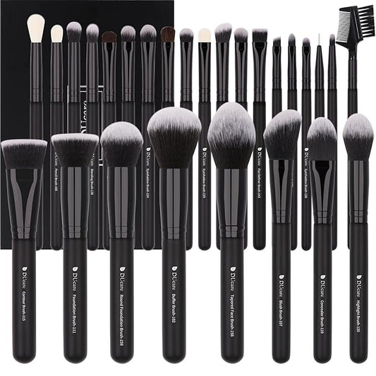 DUcare Professional Makeup Brushes Set 27Pcs Makeup Brush Set Premium Synthetic Kabuki Foundation Blending Face Powder Blush Concealers Eye Shadows Brushes-FemmiqueWomen