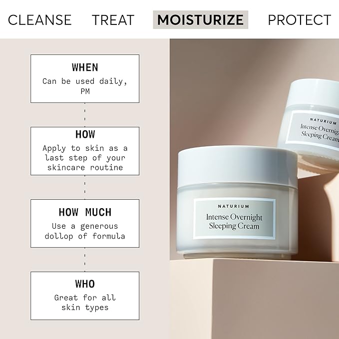 Naturium Intense Overnight Sleeping Cream Jumbo, Hydrating & Anti-Aging Face Moisturizer, 3 oz-FemmiqueWomen