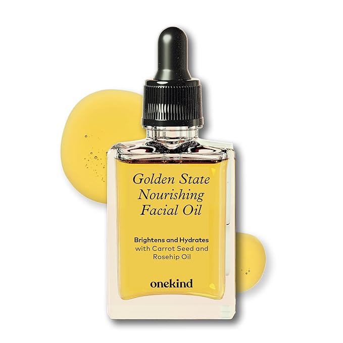 Onekind Golden State Anti Aging Botanical Face Oil with Rosehip Seed Oil, Sea Buckthorn Extract, Carrot Seed to Visibly Brighten, Firm, and Hydrate - Nourishing and Hydrating for Dry Skin-FemmiqueWomen