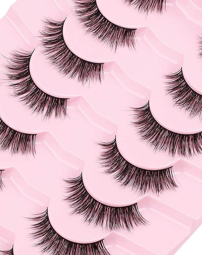 Natural Lashes Mink Natural Eyelashes False Eyelashes Natural Look False Lashes Wispy Eye Lashes Cat Eyelashes Fake Lashes KD01-FemmiqueWomen